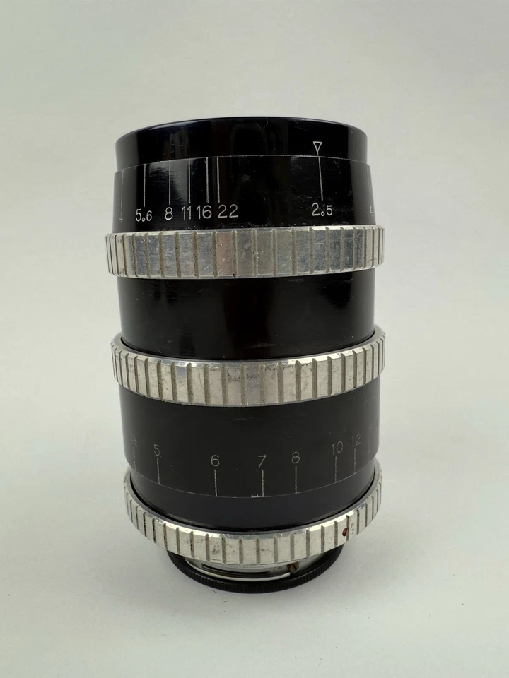 P. Angenieux Paris 90mm 1:2.5 Black Exakta Mount Lens Type Y12 #372730 W/ Caps - Image 3 of 4