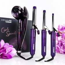 Conair Infiniti Pro Curl Secret 3 Purple Curling Irons Set Tested Working