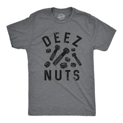 Mens Deez Nuts T Shirt Funny Father's Day Tools Handyman Graphic Novelty Tee