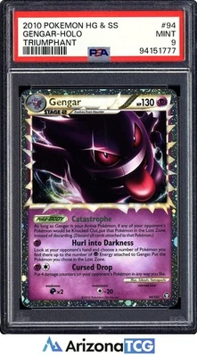 Pokemon 2010 Gengar Prime 94/102 Holo Triumphant PSA 9