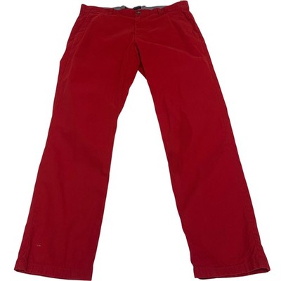Tommy Hilfiger Trousers Slim Fit Red Mens W34 L32
