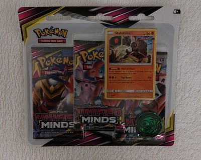 Pokemon TCG 3er Blister Sun & Moon Unified Minds Booster Englisch Karten Neu OVP