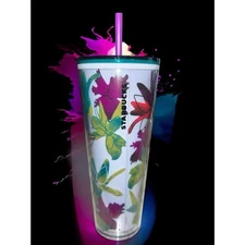 NEW STARBUCKS Spring 2022 White Floral Cold Cup 24oz Venti Tumbler