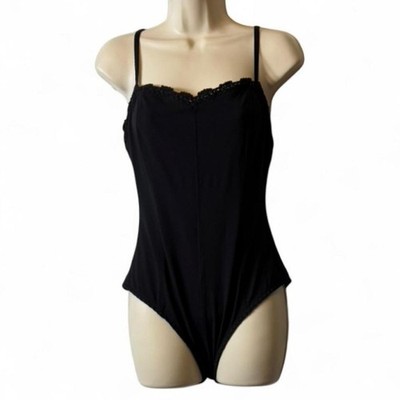 Ulla Johnson Milan Maillot Black One Piece Swimsuit, Women's Size M