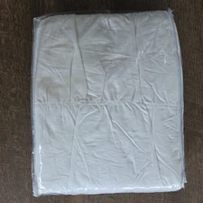 POTTERY BARN TEEN Ruched Organic Full Queen Duvet Cover WHITE