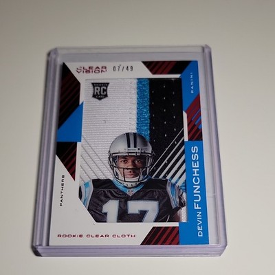 Panini 2015 Clear Vision Devin Funchess Rookie Clear Cloth Prime /49 #RCC-DF
