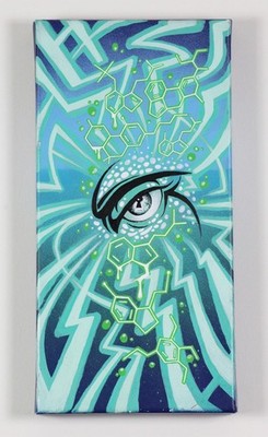 ''Mesmerizing Molecules'' original graff-surrealist painting by ResQ 77