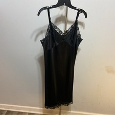 Black Vintage Sears Lace Nightgown Lingerie Size 38