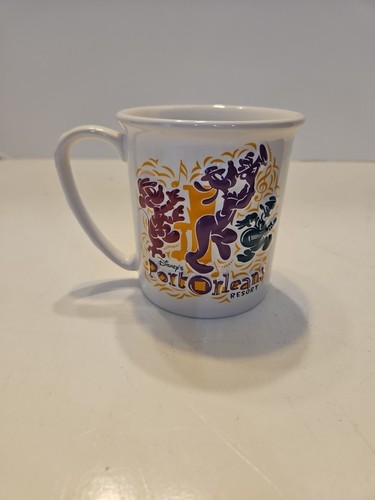 Walt Disney World Port Orleans Resort Ceramic Mug Raised Graphics Mardi Gras Vtg - Picture 1 of 5