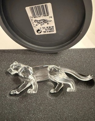 Swarovski Jaguar Leopard Panther Crystal Figurine #217093, Retired