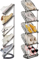 Patinao 2 StüCk Schuhregal Schmal Mit 5 Ebenen, Platzsparend SchräG Schuhablage