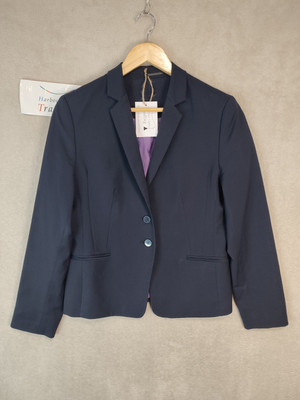 Brook Tavener Jacke Mantel Blazer Damen Blau M 12 Wollmischung 44 Smart/Casual