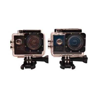 2 Black Sports Cam 1080P Full HD 2.0'' Screen Waterproof 30M Action Camera