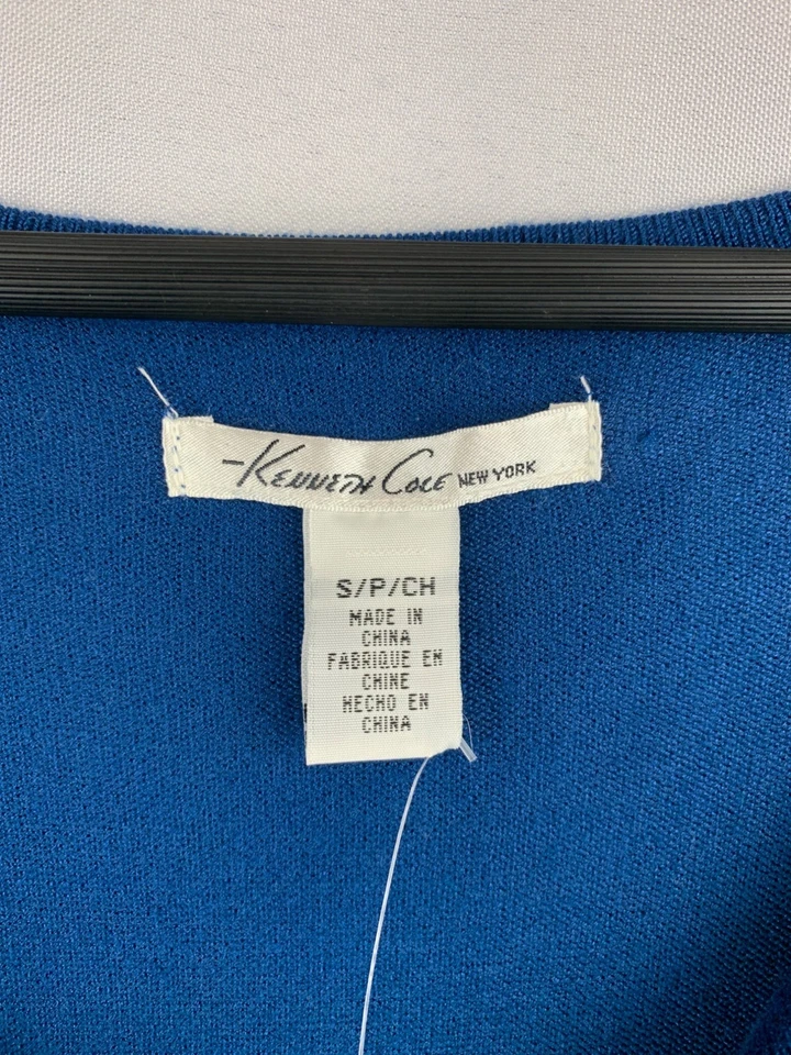 Suéter cárdigan azul pequeño Kenneth Cole para mujer Foto 2 de 4