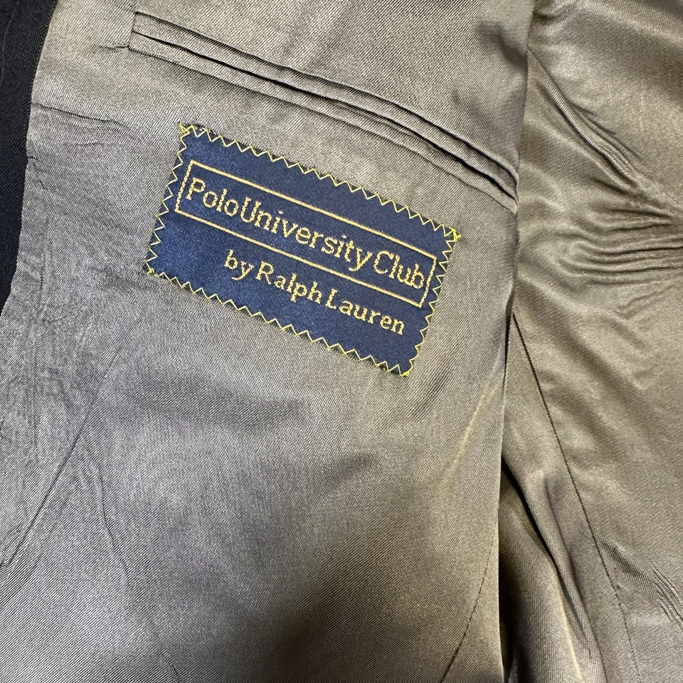 Polo Ralph Lauren Suit Mens 44 Long Pinstripe Wool 2 Piece Jacket Pants USA - Image 4 of 4