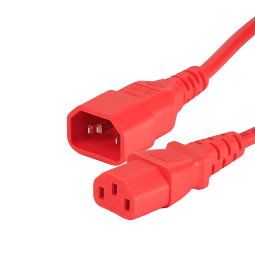 Cablenet 3m C14 - C13 Red PVC 1.0mm Power Lead