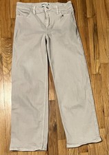 Abercrombie Kids Size 13/14 Gray Beige Jeans High Rise Wide Leg Trendy