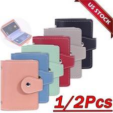 RFID Blocking ID Credit Card Holder 26 Cards Slim PU Leather Pocker Case Wallet