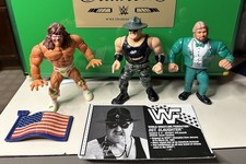 WWF Hasbro SGT. SLAUGHTER ULTIMATE WARRIOR TED Bio Card WWE Action Works Read