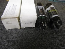 Sylvania  5U4GB / 5AS4A  Rectifier Tubes .......NOS.....Pair of Black Plates
