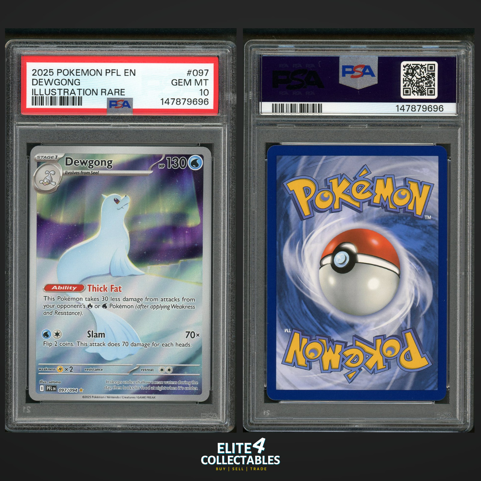 Dewgong 097/094  - PSA 10 (Phantasmal Flames)