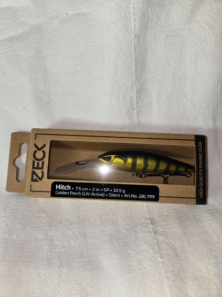Zeck Hitch 7,5cm 75mm 2m SP 10,5g Golden Perch (UV-Activ) Silent  #1