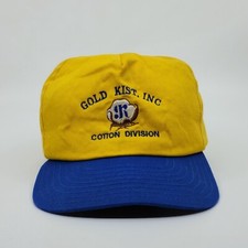 Gold Kist. Inc Cotton Division Snapback Baseball Hat Cap Blue Gold USA Made