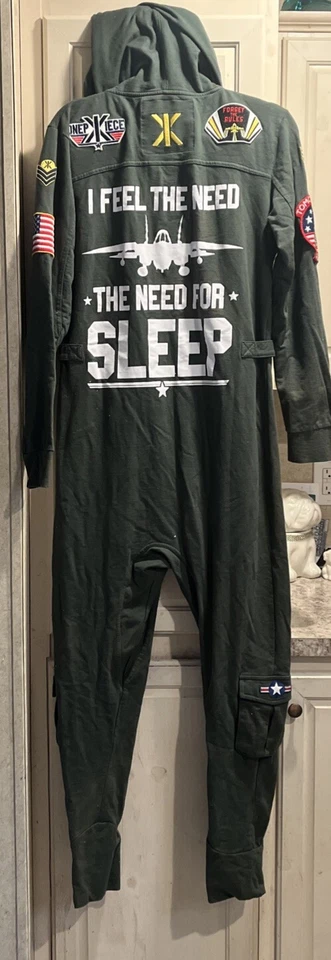 Mono de una pieza de aviación manga larga siente necesidad de dormir grande Foto 2 de 4