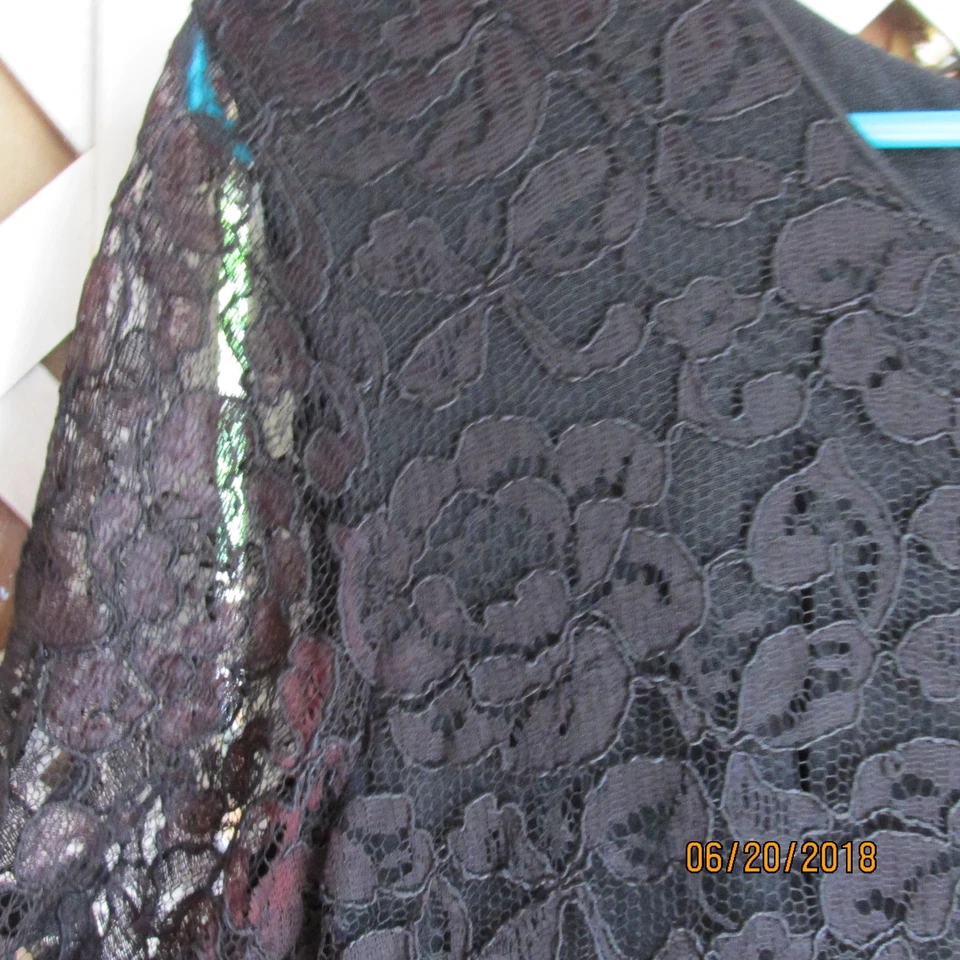 Caren Desiree Company Black Formal Dress Size 4 lace Foto 4 de 4