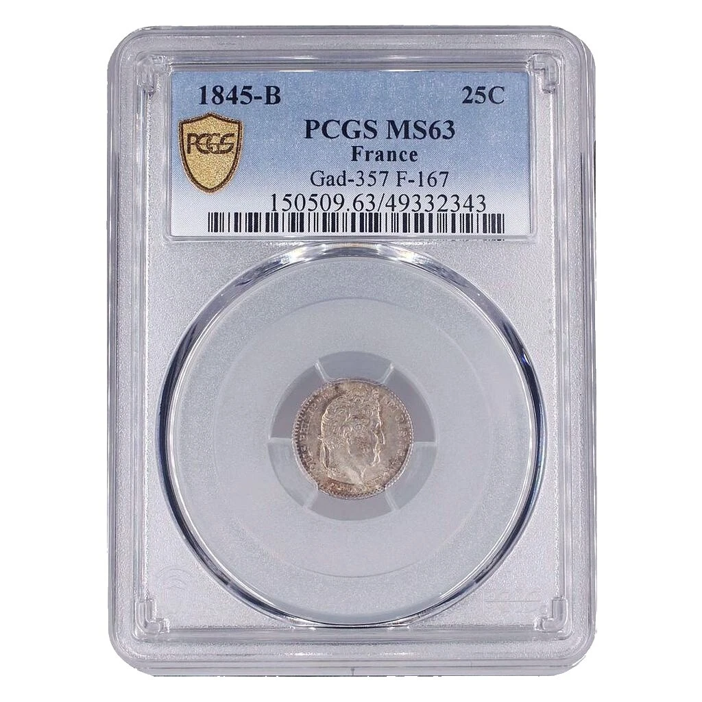 Silver 1845 Year French Coins