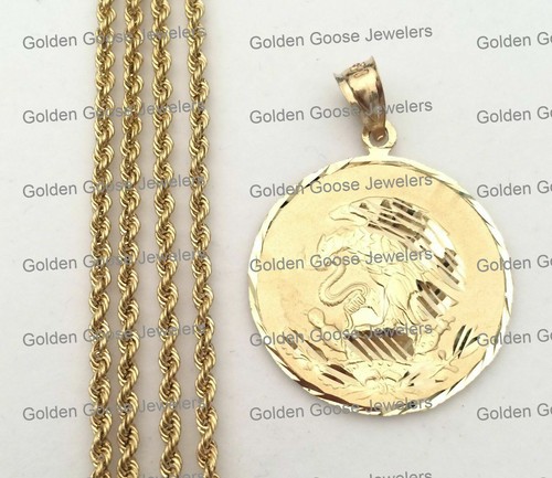 14K Yellow Gold Diamond Cut Mexico 