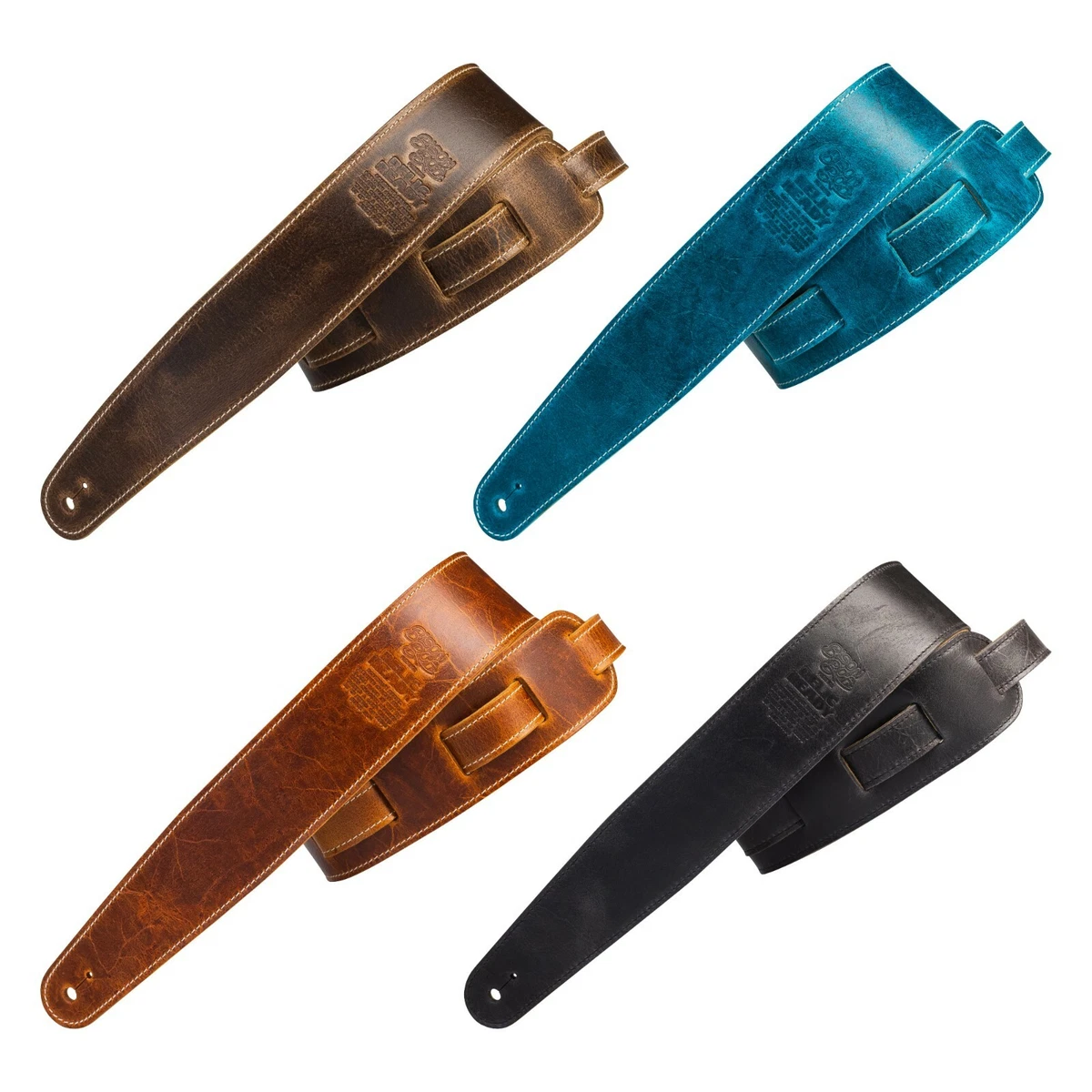 LEATHER GUITAR STRAP Relic Ready Boutique Series Straps by Bison