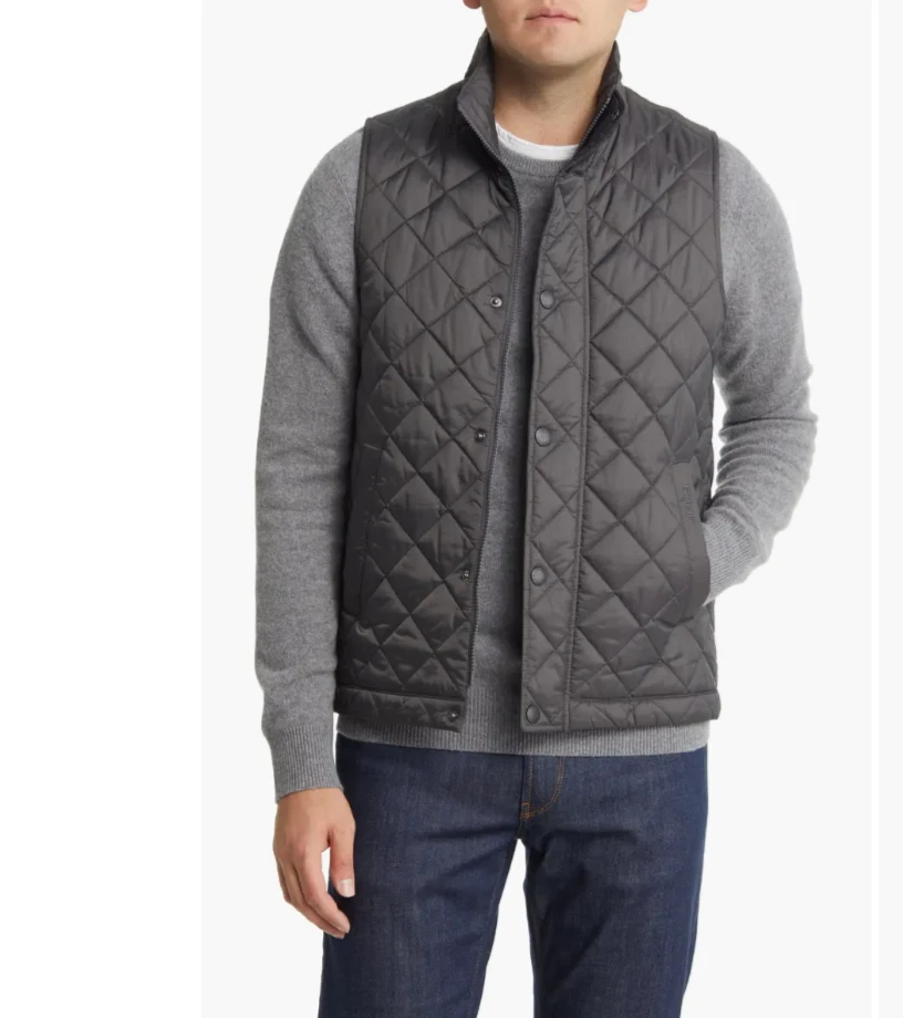 Barbour Barlow Quilted Vest in Charcoal MSRP$195 Great Reviews