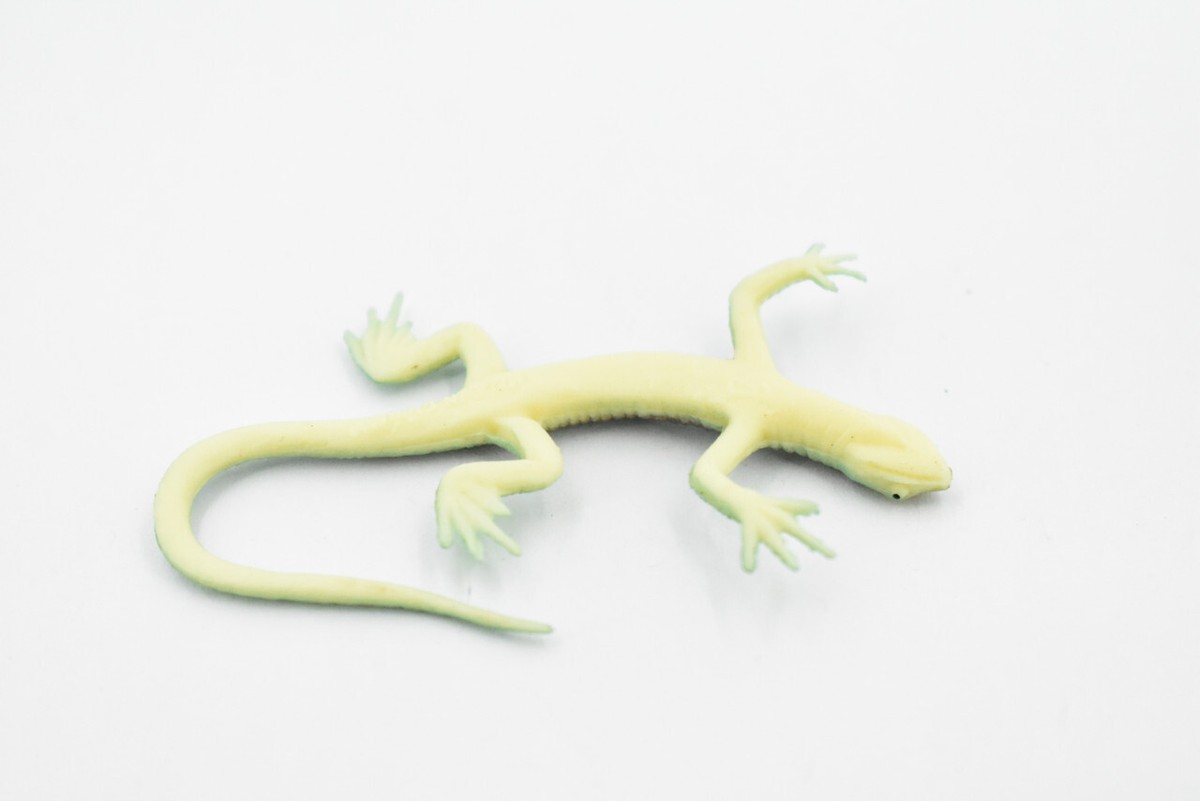 Blue Striped Lizard, Rubber Reptile Toy, Realistic Figure, Model