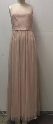Little Mistress Damen Kleid Jewel Maxi Dress Partykleid Maxikleid, beige rosa, S