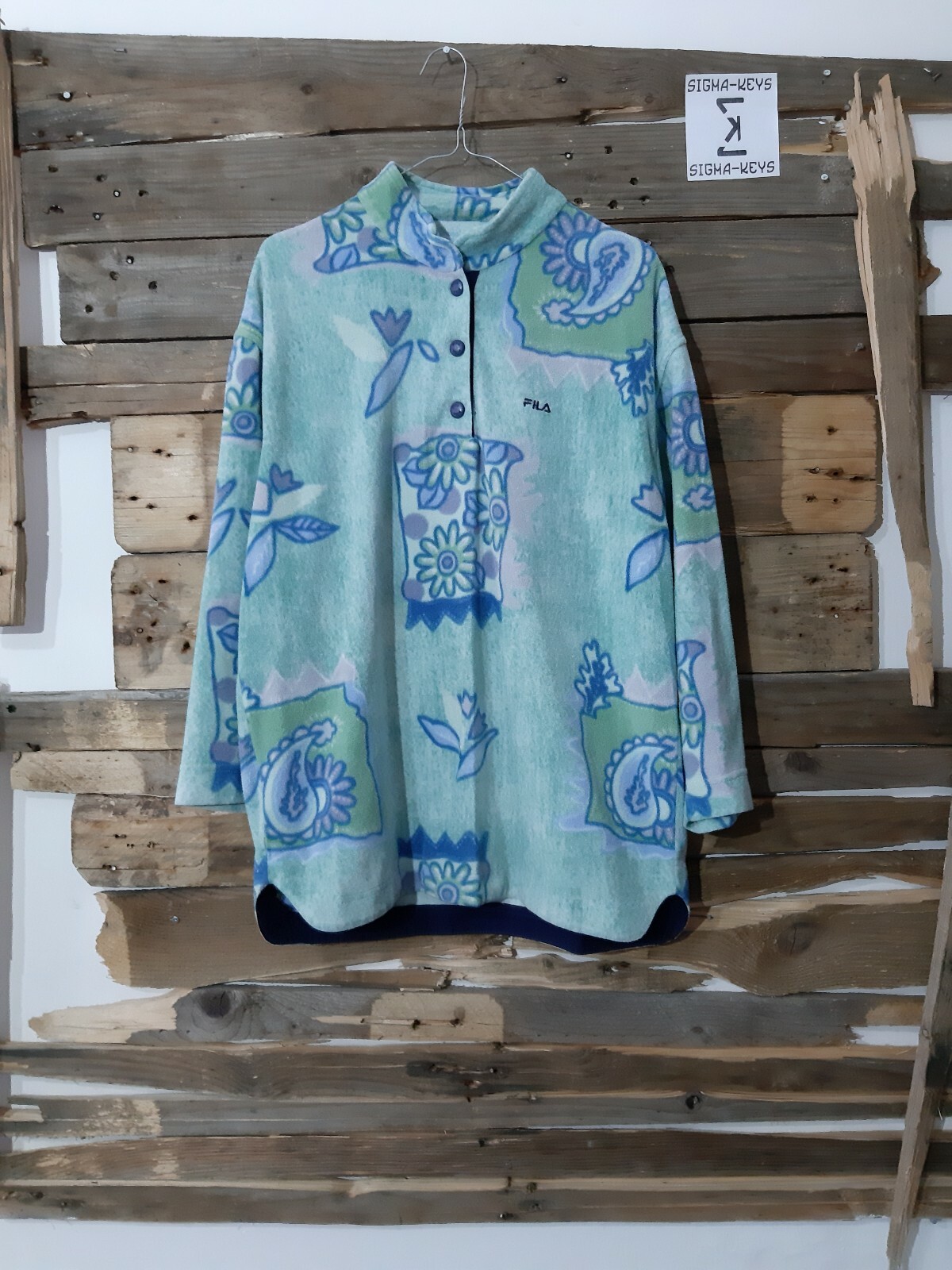 FILA SWEATER CARDIGAN GIACCA FELPA JACKET SWEATSHIRT UOMO MAN VERDE ACQUA M A701