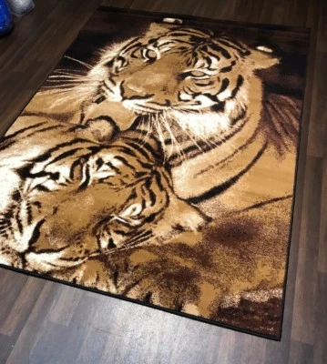 RUGWORLD TAPPETI NUOVI circa 6x4FT 120x170cm SPLENDIDO TAPPETO TESSUTO tigri di alta qualità