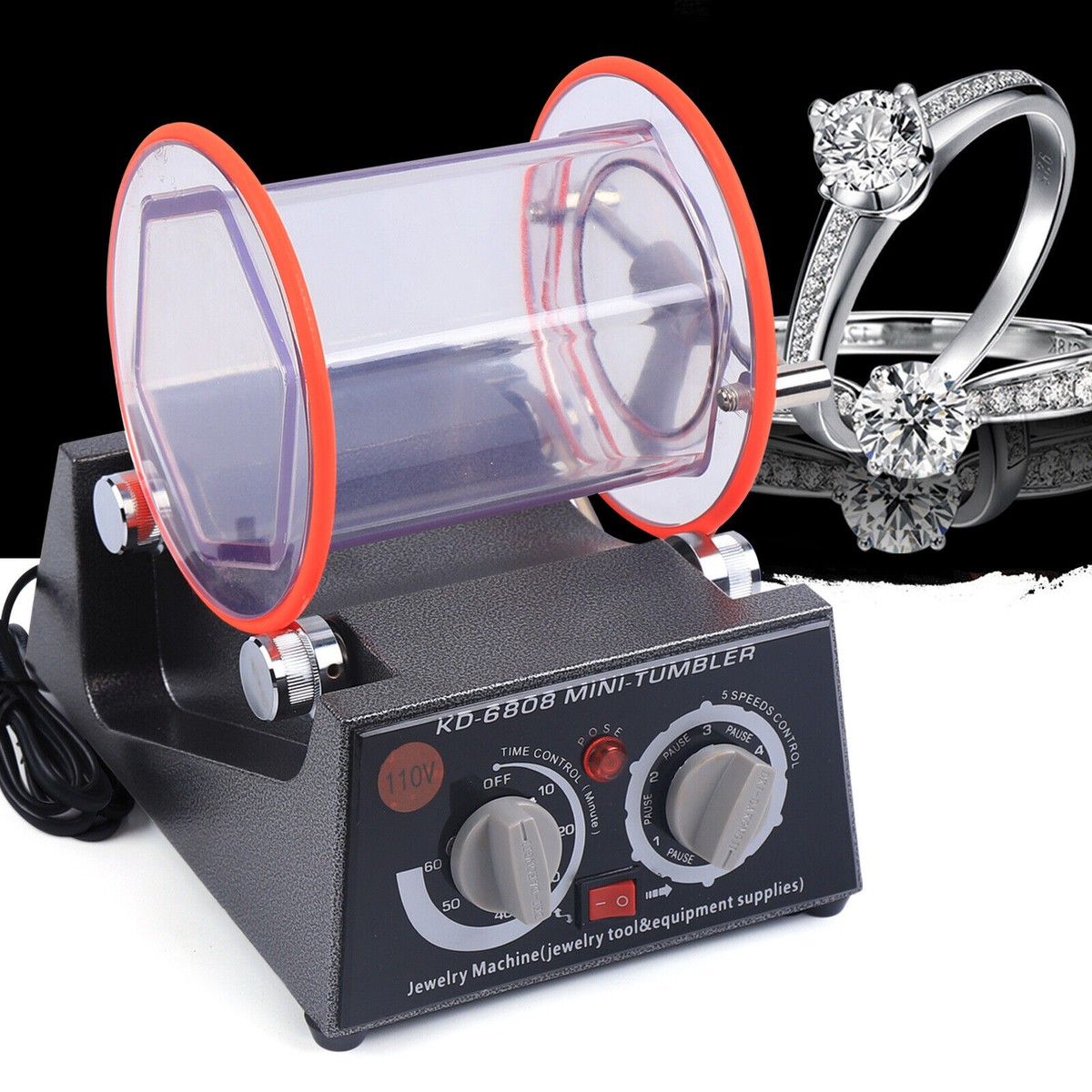 Mini Rotary Tumbler Surface Polisher Jewelry Polishing Finishing