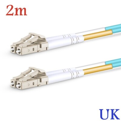2m LC auf LC UPC Duplex OM4 Multimode 1,6mm Zip Plenum LWL Patchkabel