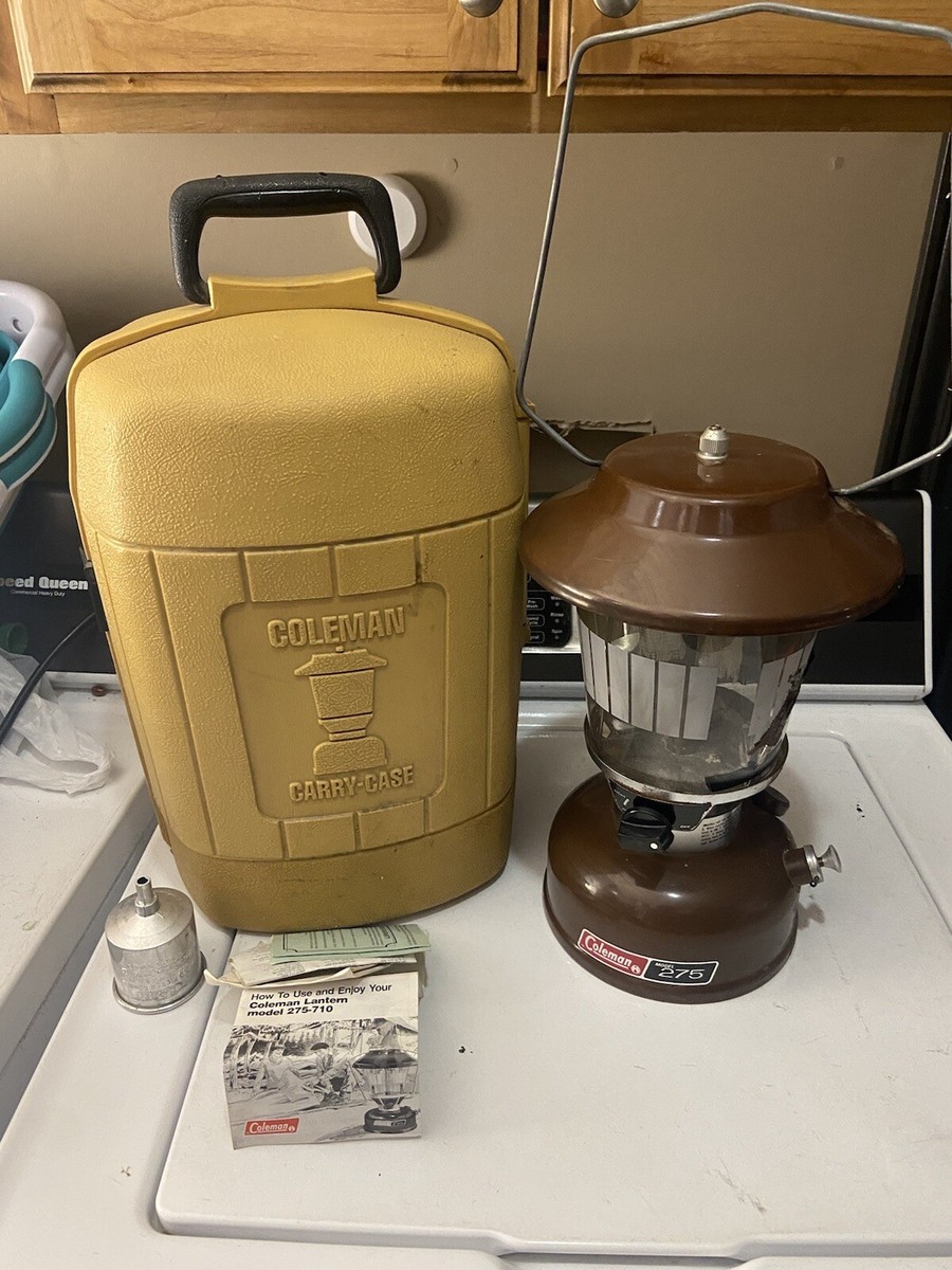 Vintage Coleman Lantern Model 275 Brown 1976 W/ Shell Carry Vintage Coleman Lantern Model 275 Brown 1976 W/ Shell Carry