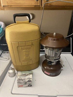 Vintage Coleman Lantern Model 275 Brown 1976 W/ Shell Carry Vintage Coleman Lantern Model 275 Brown 1976 W/ Shell Carry