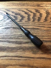 Antique Slotted Screwdriver With A Twisted Tip To Get Hard To Reach Screws !