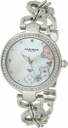 Akribos XXIV Silver Band Wristwatches