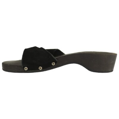 CHANEL 黒　サンダル36 CHANEL Leather Wood Sandals 36 Black Women | eBay