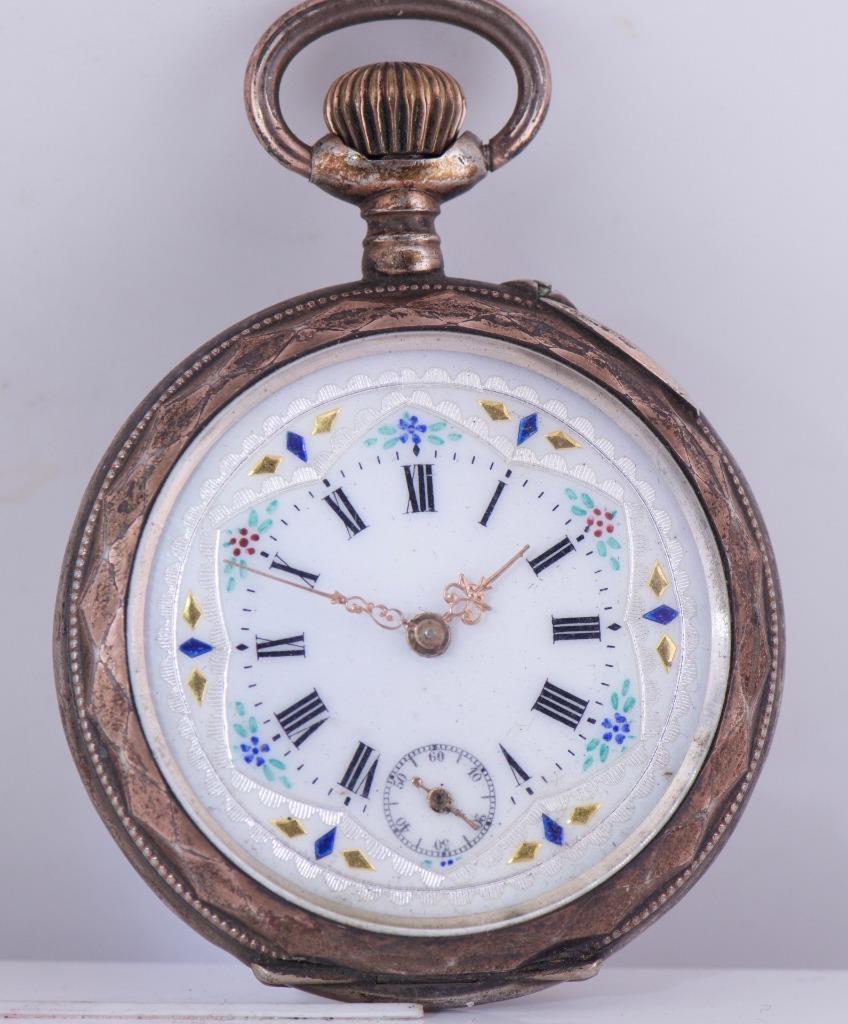 Antique Silver Engraved Pocket Watch for Chinese Market Qing