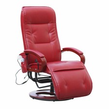 Relaxsessel Terni II mit Massage Leder, rot