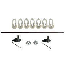 1968~1969 Chevy El Camino Rear Lower Tail Gate Molding w/Clips Hardware - M1383R