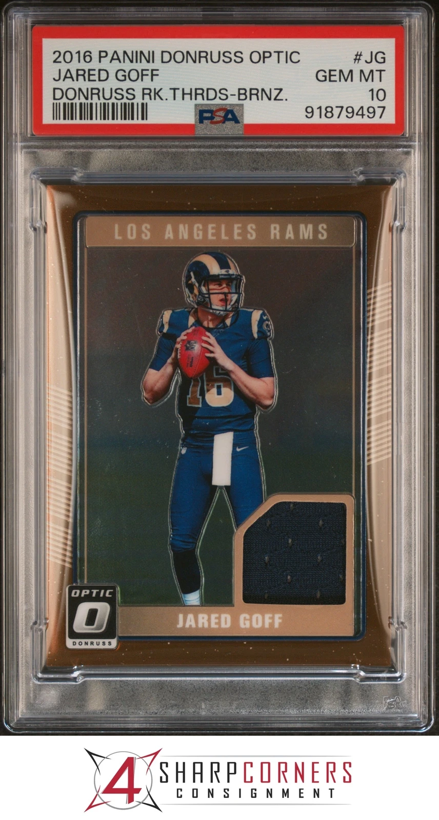 Jared Goff Panini Donruss Optic Donruss Rookie Threads #JG Base