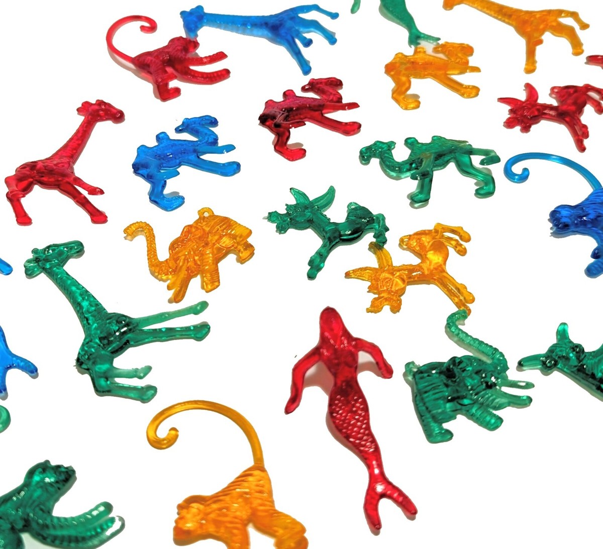 Plastic Mixed Animal Cocktail Drink Markers/Charms (72) -Elephant