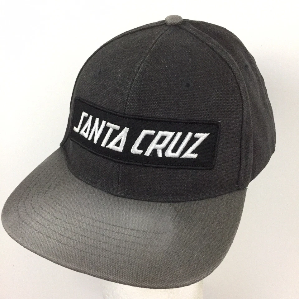 Santa Cruz Skateboards Patch Cap Denim Block Logo Snap Back Baseball Trucker Hat - Image 4 of 4